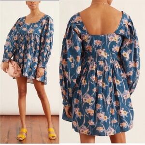 LoveShackFancy Eaton Dress in Midnight Blush Size 00